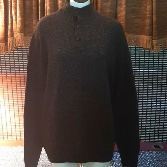 CHAPS GRAY 100%cotton Sweater M - Picture 1 of 7